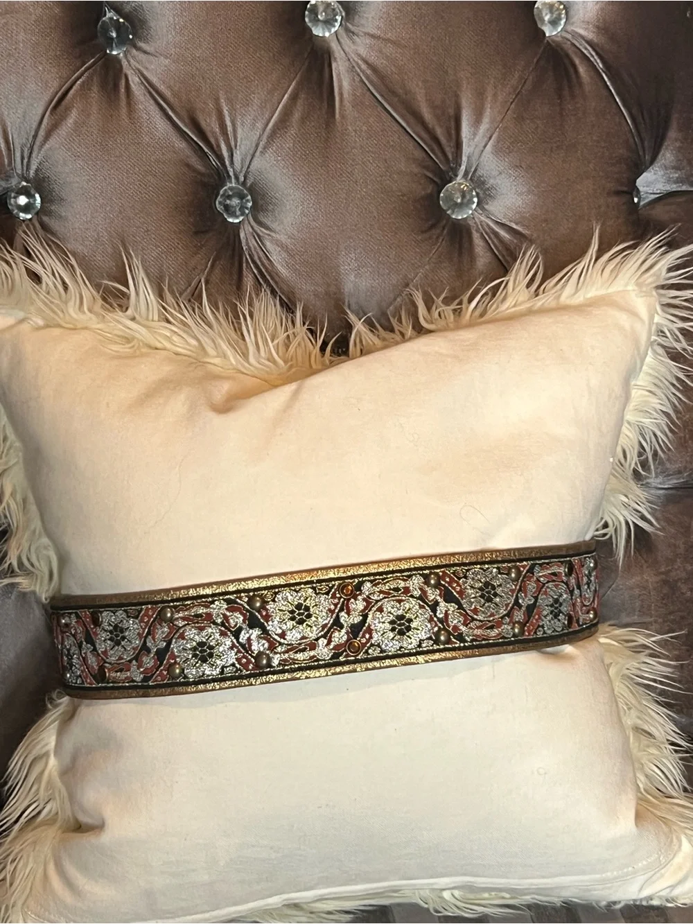 ⚜️ Ornate Baroque Brocade & Rhinestone Statement Belt ✨